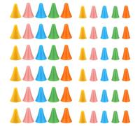TRKETK 60 Pcs Knitting Needles Point Protectors Multi Colored Knitting Needle Stoppers Knitting Accessories Needle Tip Stoppers Cap Holder for Sewing Stitching Weaving Craft Quilting DIY Art Sewing