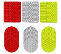 TRKETK 60 Pcs Safety Reflective Stickers Waterproof Warning Reflective Stickers Night Safety High Visibility Reflector Tape for Trailer Bicycles Motorcycles Clothing (3 Colors)
