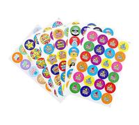 TRKETK 60 Sheet Reward Stickers for Kids, Colourful Classwork Award Stickers Well Done Motivational Teachers Parents' Praise Reward for Children Students (6 Style)