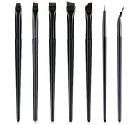 TRKETK 7 Pcs Eyeliner Brush Kit, Professional Fine Eyebrow Concealer Brush Flat & Fine Angled Eyeliner Brush Angled Eyebrow Eyeliner Brush Set Beauty Cosmetic Tool for Eyeshadow, Eyebrow, Concealer