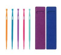 TRKETK 7 Pcs Multifunctional Thang Sewing Tools Plastic Threaders Sewing Machine Accessories with Felt Storage Pouches Accessories and Supplies for Craft Projects Use (6 Colors)
