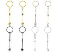 TRKETK 8 Pcs Mini Crown Spoon Keychain Mini Medicine Spoons Keychain Ket Kit Crown Teaspoon Charm Cute Backpack Pendant Alloykeyring For Festival Sugar Tea Spices Christmas Small Gift Party