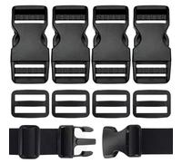 TRKETK 8 Pcs Plastic Buckles, 25mm Quick Side Release Buckles Slides Heavy Duty Strap Side Release Buckle Clips for Backpack Repairing, Luggage Fastening Strap