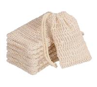 TRKETK 8 Pcs Soap Bags, Natural Organic Soap Bag Sisal Soap Bag Soap Saver Bags Drawstring Bags Exfoliating Soap Saver Pouch Shampoo Bar Bag for Bath Shower, Drying Soaps, Foaming