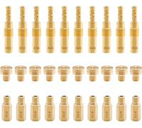 Trkimal 30PCS Carburetor Repair Kits, 20PCS Carburetor Main Jets and 10 Pcs Slow Pilot Jets for CVK PWK Keihin PWM OKO KOSO PE, Brass Jet Kits(30PCS)