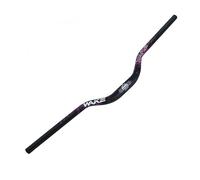 TRKIMAL φ31.8mm Road MTB Mountain Bike Bicycle Extra Long 720mm Handlebar 55mm Riser Bar for Downhill Cycling Racing Off-Road MTB, BMX (Black+Purple)