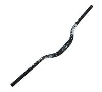 TRKIMAL φ31.8mm Road MTB Mountain Bike Bicycle Extra Long 720mm Handlebar 55mm Riser Bar for Downhill Cycling Racing Off-Road MTB, BMX (Black+White)
