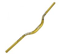 TRKIMAL φ31.8mm Road MTB Mountain Bike Bicycle Extra Long 720mm Handlebar 55mm Riser Bar for Downhill Cycling Racing Off-Road MTB, BMX (Gold)