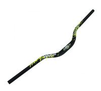 TRKIMAL φ31.8mm Road MTB Mountain Bike Bicycle Extra Long 780mm Handlebar 55mm Riser Bar for Downhill Cycling Racing Off-Road MTB, BMX (Black Green)