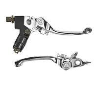 TRKIMAL Clutch Brake Handle Levers for 22mm 7/8 inch Handlebar, Fit 110cc 125cc 140cc TTR 125cc SSR Xmotos Apollo 125 Pit Dirt Bike CRF50 CRF70 Motor Bike Motocross Parts(Silver)
