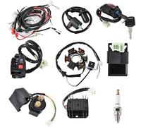 Trkimal Complete Wiring Harness kit Electrics Wire Loom Assembly with Full Copper Wire Stator CDI regulator ignition switch, ATV switch For 4-Stroke GY6 125cc 150cc Pit Bike Scooter ATV Quad Go Kart