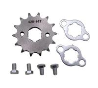 Trkimal Motorcycle Front Sprocket for 50cc 70cc 90cc 110cc 125cc 140cc 160cc Dirt Pit Bike Mini Bike TaoTao Roketa Coolster Sunl Lifan Loncin ATV Quad 4 Wheeler Moped (17MM, 428-14T)