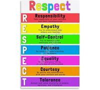 TRKTDXLQRI Bullying Prevention Poster Choose Respect Empathy Message Wall-Art for School Classroom Counseling Office Decor Framed,08x12inch(20x30cm)