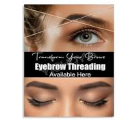 TRKTDXLQRI Eyebrow Threading and Eyelash Care Guide Poster Canvas Wall-Art for Brow and Lash Studio Unframed,16x24inch(40x60cm)