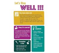 TRKTDXLQRI Vintage Office Notice, Retro Stay Home When Sick Poster, Decorative Workplace Rules Wall-Art Unframed,12x18inch(30x45cm)