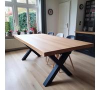 TRL Handmade Furniture Chunky And Sophisticated Beech Dining Table - 260X120Cm (Seats 10-12 People)