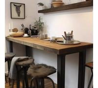 TRL Handmade Furniture Chunky & Sturdy Breakfast Bar - 220Cm(L) X 45Cm(W)