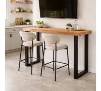 TRL Handmade Furniture Chunky & Sturdy Breakfast Bar - Mid Oak