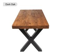 TRL Handmade Furniture Chunky & Sturdy Dining Table - Dark Oak in Brown | Size: 160 cm x 100 cm TRL Handmade Furniture Brown 160 cm x 100 cm