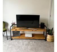 TRL Handmade Furniture Rustic And Industrial Handmade Tv Unit - 40(H)X40(D)X100(W)Cm