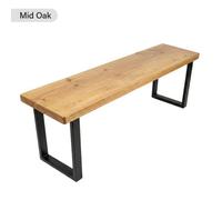 TRL Handmade Furniture Sleek & Slender Reclaimed Bench - Mid Oak