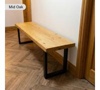 TRL Handmade Furniture Sleek & Slender Reclaimed Bench - Mid Oak