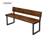 TRL Handmade Furniture Sleek & Slender Reclaimed Bench With Back - Dark Oak