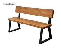 TRL Handmade Furniture Sleek & Slender Reclaimed Bench With Back - Jacobean