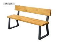TRL Handmade Furniture Sleek & Slender Reclaimed Bench With Back - Mid Oak