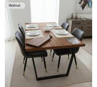 TRL Handmade Furniture Sleek & Slender Reclaimed Dining Table - Walnut