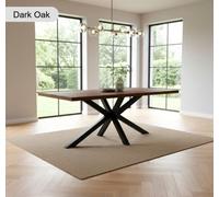 TRL Handmade Furniture Sleek & Slender Reclaimed Dining Table With Spider Leg - Dark Oak