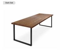 TRL Handmade Furniture Sleek & Slender Rustic Dining Table - Dark Oak