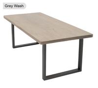 TRL Handmade Furniture Sleek & Slender Rustic Dining Table - Grey Wash