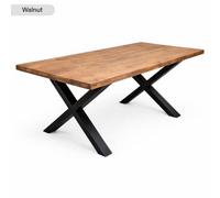 TRL Handmade Furniture Sleek & Slender Rustic Dining Table - Walnut