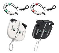 TRLREQ 2 Pack Golf Stroke Counter Pocket-Sized Clicker Counter with Keychain Golf Shot Counter for 2 Players Durable Tally Keeper for Golf, Cricket & Outdoor Games