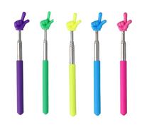 TRLREQ 5 Pcs Telescopic Teachers Pointer, Extendable Hand Pointer Finger Stick, Small Retractable Classroom Pointer for Elementary School Kindergarten Teacher, Classroom Supplies