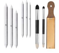 TRLREQ Paper Wiper Set, 9 Pieces Drawing Tools, 8 Paper Wipers with Mixing Sticks for Artists and Crafts