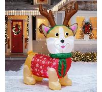 TRMESIA 4 FT Christmas Inflatable Decoration Reindeer, with LED Lights Christmas Indoor Outdoor Decor,Garden Yard Lawn Holiday Blow up Xmas Decoration for Seasonal Joy