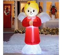 TRMESIA 4FT Inflatable Christmas Angel, Indoor Outdoor Decoration for Home School Church Xmas Blou up Decor Garden Yard Lawn Decor Holiday