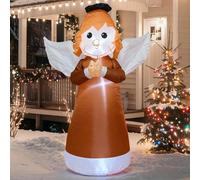 TRMESIA 4FT Inflatable Christmas Angel Indoor Outdoor Decoration with Bright LED,Holiday Yard Decor or Home School Church Garden Lawn Xmas Blow up Decor