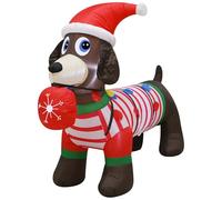 TRMESIA 6 FT Christmas Blow up Decor Dachshund,Indoor Outdoor with LED Lights Classic Design for Holiday Cheer for Garden Yard Lawn Celebrations Xmas Inflatable Decoration