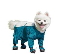 trmqnaf Dust-proof pants for pets, anti-dirt clothes for dog walks, raincoats for Bichon Frise puppies(L(8-10斤))