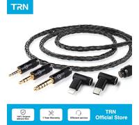TRN T2 Pro16 Core Earphones Silver Plated HIFI Upgrade Cable 2.5 5-pin/3.5/4.4/Type C 5-pin/QDC//MMCX/0.75/0.78 Black 0.75 4.4