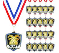 Trnayi 20 Pcs 10/20 /30/40 Pcs Award Medals Bulk Sports Medals with Neck Ribbons 2.4 Inch Winner Award Trophy Prize Gift for Sports Themed Party Favors Tournaments School Match (Goat)