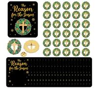 Trnayi 30 Set Trust in the Lord with All Your Heart Pins on Card Bulk Religious Heart Pin Gifts for Church Sunday School Gift, gold plated, alloy, paper, no gemstone
