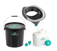 TROBOLO DIY Composting Toilet Set with Urine Diverter and Containers, Build Your Own Urine-Diverting Dry Toilet