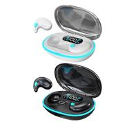 Trochate 2 Pack Bone Conduction Wireless Earphones,Invisible Earbuds, Lightweight Sleep Headphones With Sleep Mode,Side Sleeper Earbuds Clear Calls