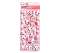 Trochate 3D Puff Stickers | Self-Adhesive Cute Bunny Decals,3D Cute Cartoon Pink Rabbit Stickers | for Notebook Camera Planners Journals Laptops Phone Cases Water Bottle Pen Case