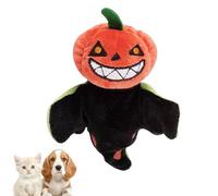 Trochate Automatic Cat Toy, Simulate Wing Flapping Sound Halloween Pumpkin Doll for Kitten, Pet Accessory, Scratch-Resistant Electric Cat Exercise Toys for Small Large Medium