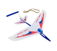 Trochate Building Blocks Airplane Figures - Glider Toy Building Blocks Figure - Rubber Belt Power Drive Collectible Glider Model Toy For Kid Girls Children